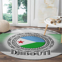 Djibouti Roots Round Carpet Urban Streetwear with African Tribal Design & Patriotic Elements