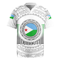 Djibouti Roots Rugby Jersey Urban Streetwear with African Tribal Design & Patriotic Elements