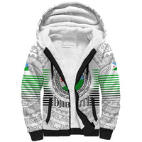 Djibouti Roots Sherpa Hoodie Urban Streetwear with African Tribal Design & Patriotic Elements