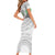 Djibouti Roots Short Sleeve Bodycon Dress Urban Streetwear with African Tribal Design & Patriotic Elements