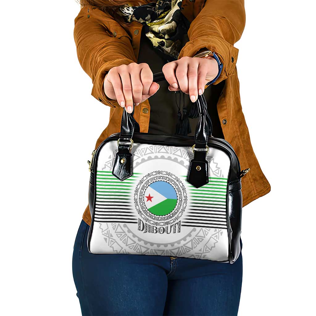 Djibouti Roots Shoulder Handbag Urban Streetwear with African Tribal Design & Patriotic Elements