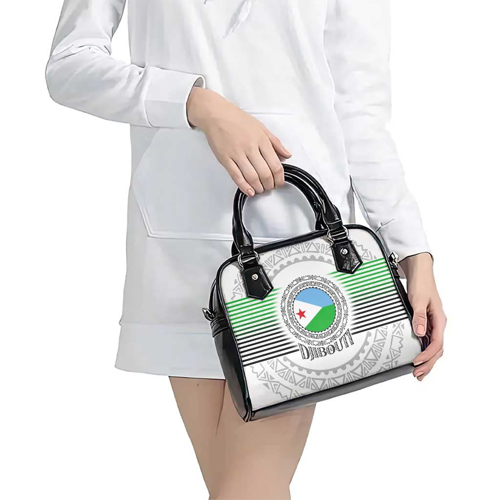 Djibouti Roots Shoulder Handbag Urban Streetwear with African Tribal Design & Patriotic Elements