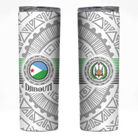 Djibouti Roots Skinny Tumbler Urban Streetwear with African Tribal Design & Patriotic Elements