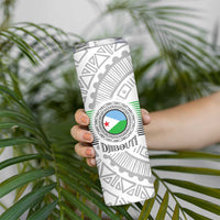 Djibouti Roots Skinny Tumbler Urban Streetwear with African Tribal Design & Patriotic Elements