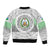Djibouti Roots Sleeve Zip Bomber Jacket Urban Streetwear with African Tribal Design & Patriotic Elements