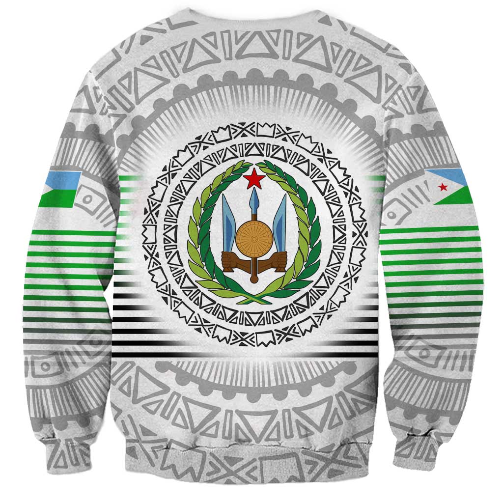 Djibouti Roots Sweatshirt Urban Streetwear with African Tribal Design & Patriotic Elements