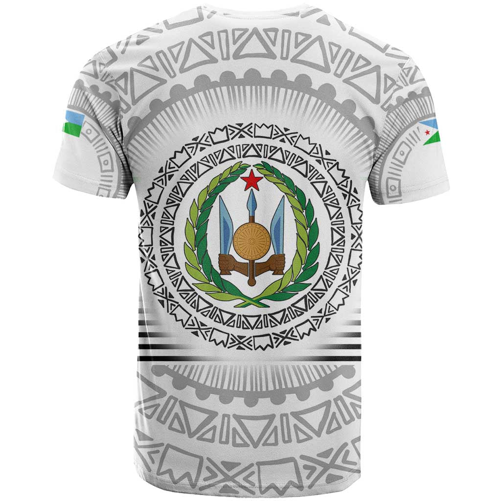 Djibouti Roots T Shirt Urban Streetwear with African Tribal Design & Patriotic Elements