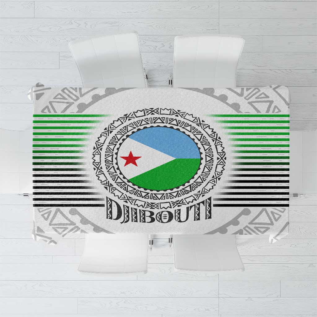 Djibouti Roots Tablecloth Urban Streetwear with African Tribal Design & Patriotic Elements