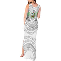 Djibouti Roots Tank Maxi Dress Urban Streetwear with African Tribal Design & Patriotic Elements