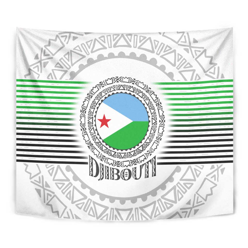 Djibouti Roots Tapestry Urban Streetwear with African Tribal Design & Patriotic Elements