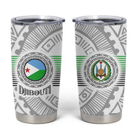 Djibouti Roots Tumbler Cup Urban Streetwear with African Tribal Design & Patriotic Elements
