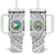 Djibouti Roots Tumbler With Handle Urban Streetwear with African Tribal Design & Patriotic Elements
