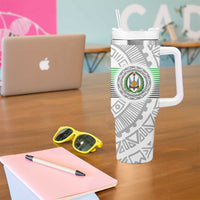 Djibouti Roots Tumbler With Handle Urban Streetwear with African Tribal Design & Patriotic Elements