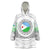 Djibouti Roots Wearable Blanket Hoodie Urban Streetwear with African Tribal Design & Patriotic Elements
