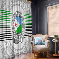 Djibouti Roots Window Curtain Urban Streetwear with African Tribal Design & Patriotic Elements