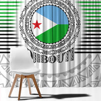 Djibouti Roots Window Curtain Urban Streetwear with African Tribal Design & Patriotic Elements
