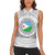Djibouti Roots Women Sleeveless Polo Shirt Urban Streetwear with African Tribal Design & Patriotic Elements