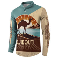 Echoes of Djibouti Button Sweatshirt Where Desert Meets Sea and Heritage Stands Tall