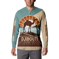 Echoes of Djibouti Button Sweatshirt Where Desert Meets Sea and Heritage Stands Tall