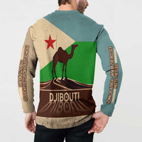 Echoes of Djibouti Button Sweatshirt Where Desert Meets Sea and Heritage Stands Tall
