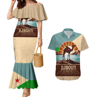 Echoes of Djibouti Couples Matching Mermaid Dress and Hawaiian Shirt Where Desert Meets Sea and Heritage Stands Tall