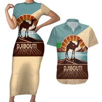 Echoes of Djibouti Couples Matching Short Sleeve Bodycon Dress and Hawaiian Shirt Where Desert Meets Sea and Heritage Stands Tall