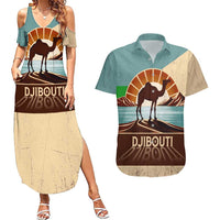 Echoes of Djibouti Couples Matching Summer Maxi Dress and Hawaiian Shirt Where Desert Meets Sea and Heritage Stands Tall