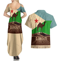 Echoes of Djibouti Couples Matching Summer Maxi Dress and Hawaiian Shirt Where Desert Meets Sea and Heritage Stands Tall