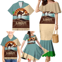 Echoes of Djibouti Family Matching Mermaid Dress and Hawaiian Shirt Where Desert Meets Sea and Heritage Stands Tall