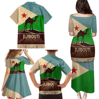 Echoes of Djibouti Family Matching Puletasi and Hawaiian Shirt Where Desert Meets Sea and Heritage Stands Tall