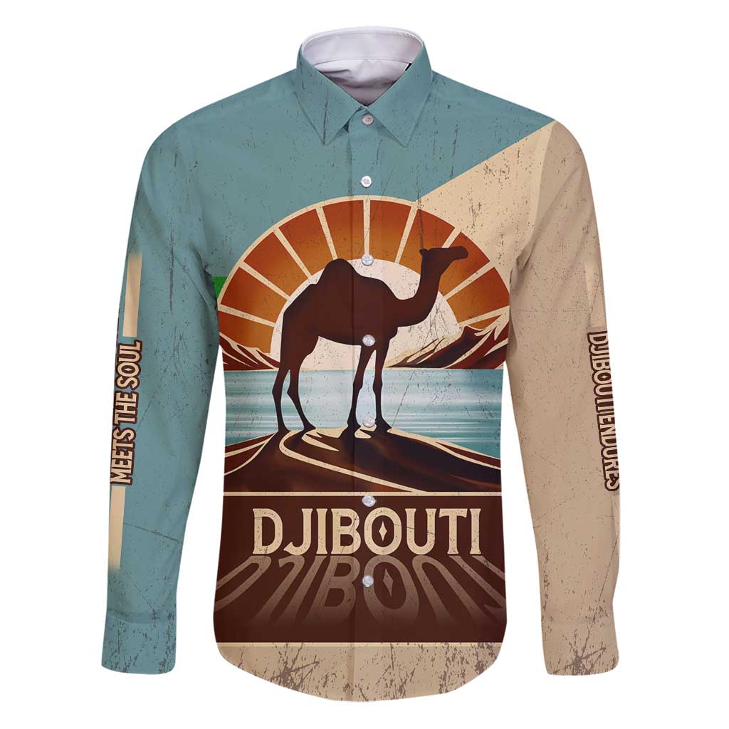 Echoes of Djibouti Family Matching Puletasi and Hawaiian Shirt Where Desert Meets Sea and Heritage Stands Tall