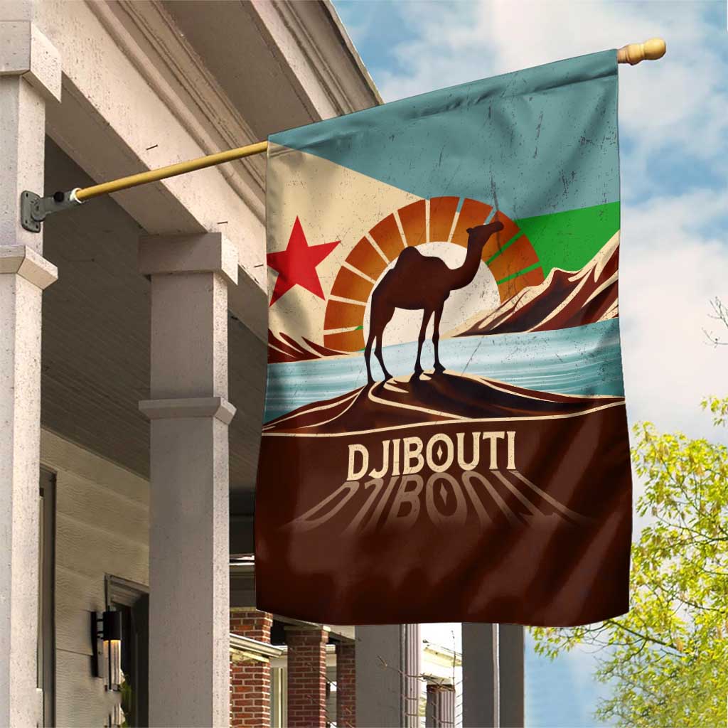 Echoes of Djibouti Garden Flag Where Desert Meets Sea and Heritage Stands Tall