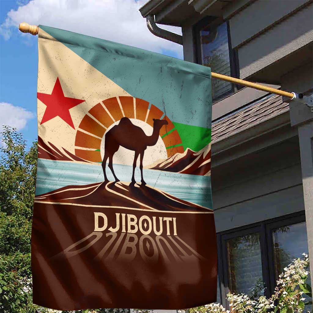 Echoes of Djibouti Garden Flag Where Desert Meets Sea and Heritage Stands Tall