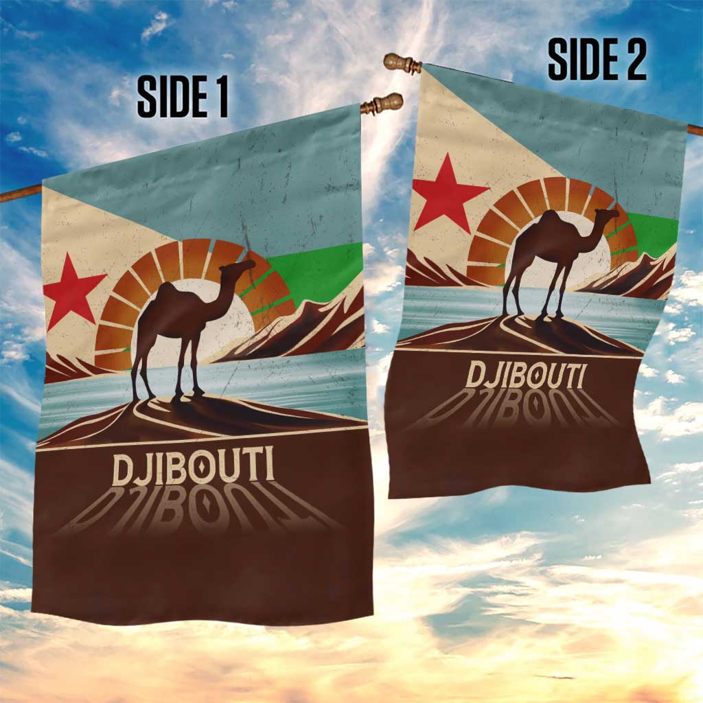 Echoes of Djibouti Garden Flag Where Desert Meets Sea and Heritage Stands Tall