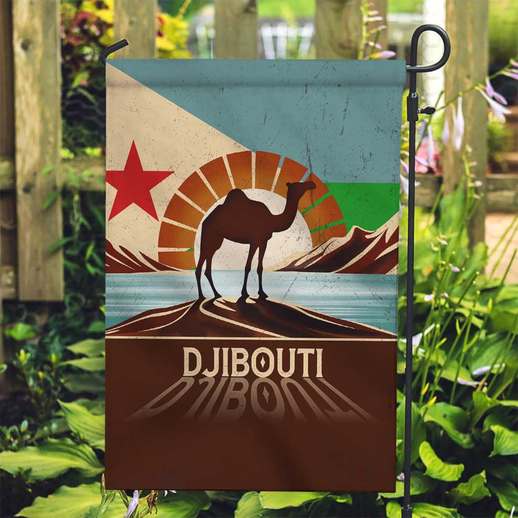 Echoes of Djibouti Garden Flag Where Desert Meets Sea and Heritage Stands Tall