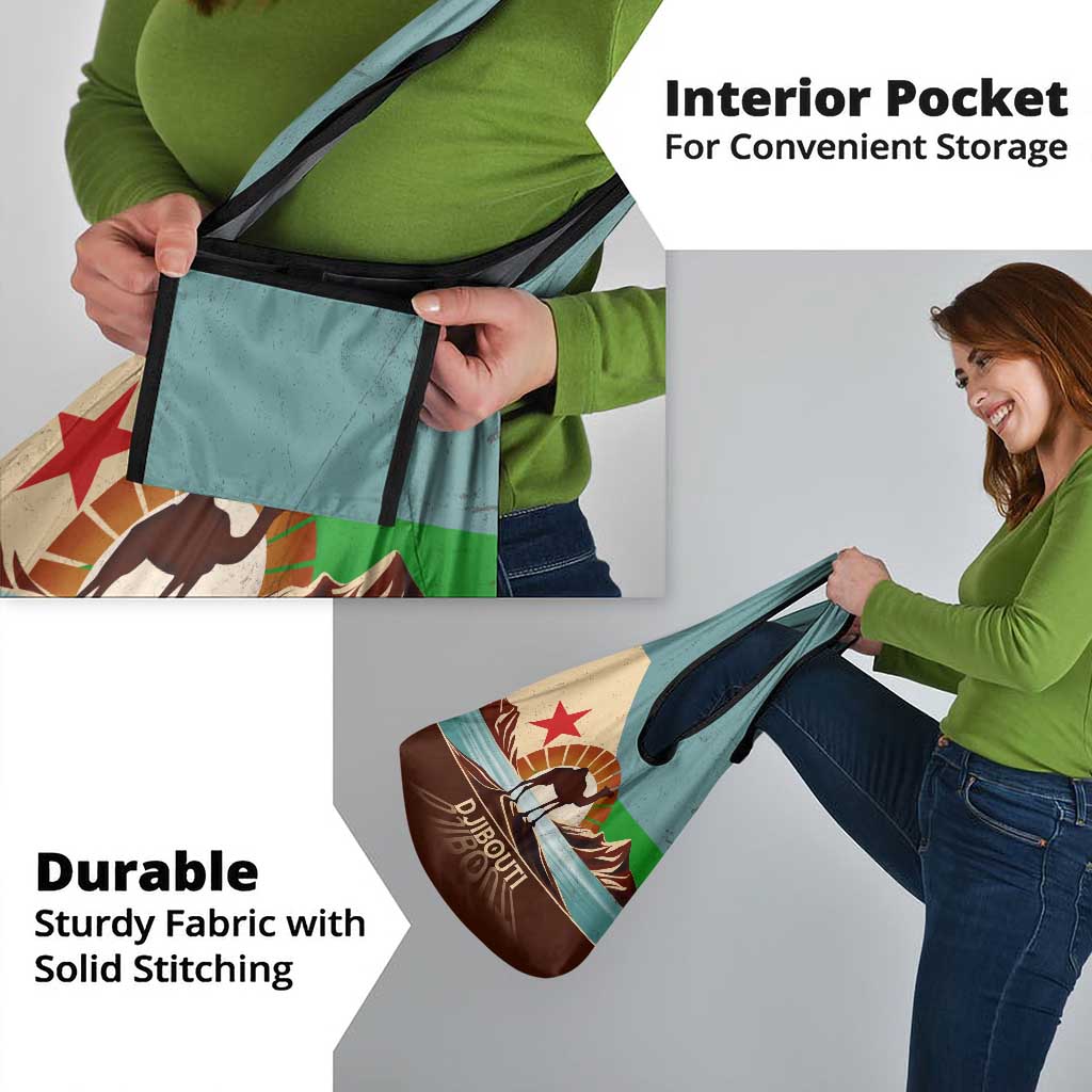 Echoes of Djibouti Grocery Bag Where Desert Meets Sea and Heritage Stands Tall