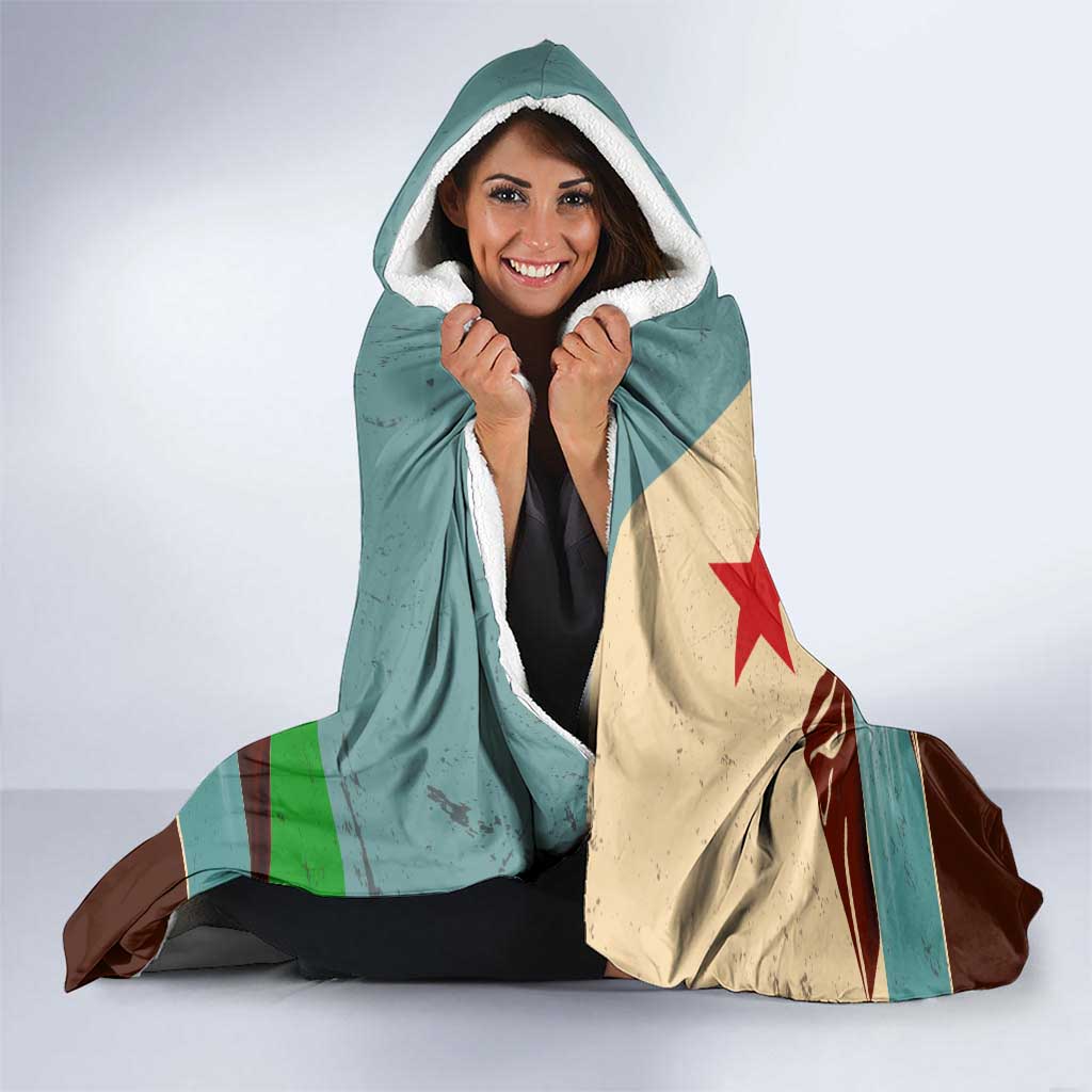 Echoes of Djibouti Hooded Blanket Where Desert Meets Sea and Heritage Stands Tall