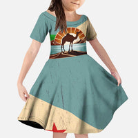 Echoes of Djibouti Kid Short Sleeve Dress Where Desert Meets Sea and Heritage Stands Tall