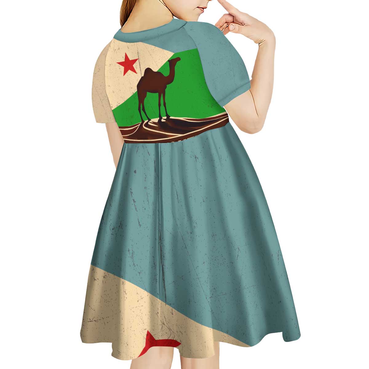 Echoes of Djibouti Kid Short Sleeve Dress Where Desert Meets Sea and Heritage Stands Tall