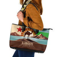 Echoes of Djibouti Leather Tote Bag Where Desert Meets Sea and Heritage Stands Tall