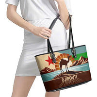 Echoes of Djibouti Leather Tote Bag Where Desert Meets Sea and Heritage Stands Tall