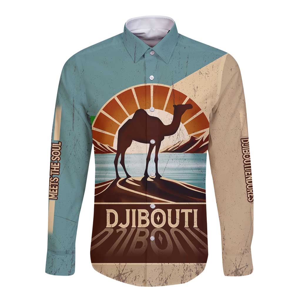 Echoes of Djibouti Long Sleeve Button Shirt Where Desert Meets Sea and Heritage Stands Tall