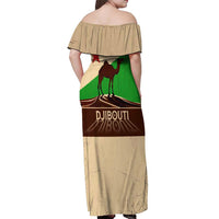 Echoes of Djibouti Off Shoulder Maxi Dress Where Desert Meets Sea and Heritage Stands Tall