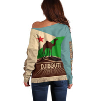 Echoes of Djibouti Off Shoulder Sweater Where Desert Meets Sea and Heritage Stands Tall
