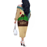 Echoes of Djibouti Off The Shoulder Long Sleeve Dress Where Desert Meets Sea and Heritage Stands Tall