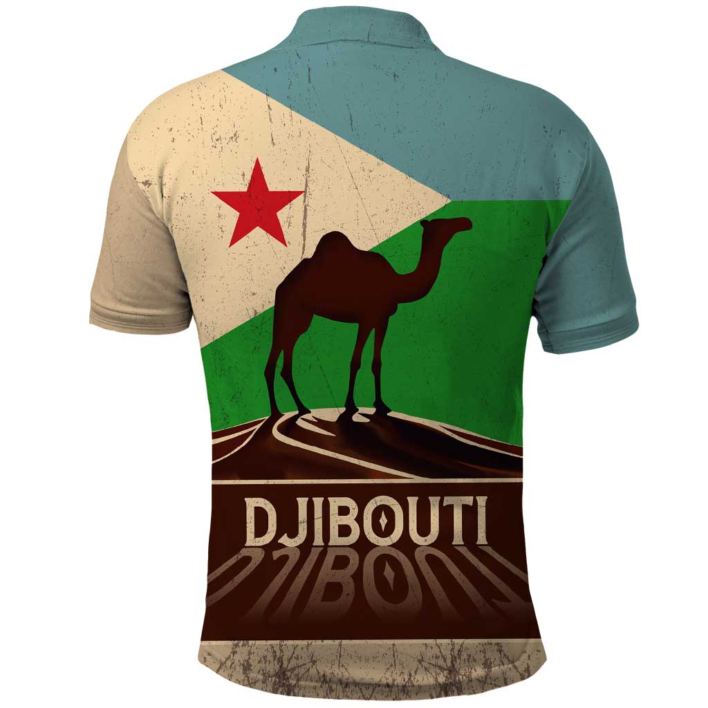 Echoes of Djibouti Polo Shirt Where Desert Meets Sea and Heritage Stands Tall