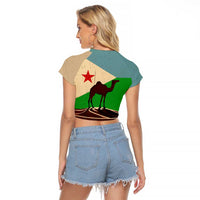 Echoes of Djibouti Raglan Cropped T Shirt Where Desert Meets Sea and Heritage Stands Tall