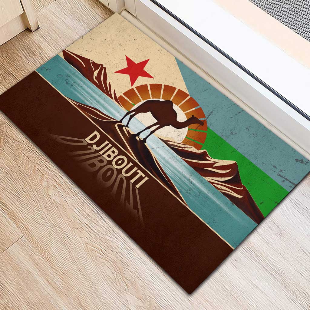Echoes of Djibouti Rubber Doormat Where Desert Meets Sea and Heritage Stands Tall