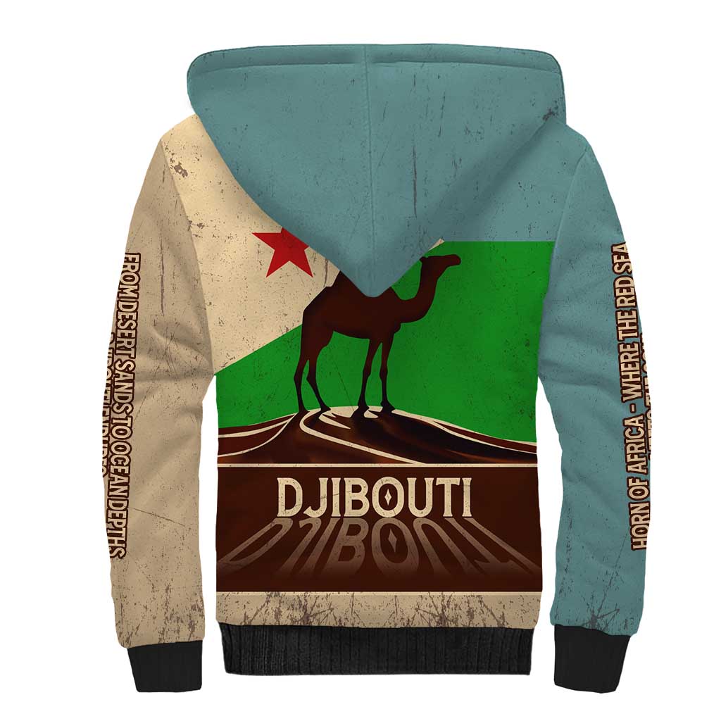 Echoes of Djibouti Sherpa Hoodie Where Desert Meets Sea and Heritage Stands Tall