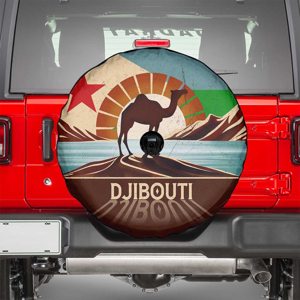 Echoes of Djibouti Spare Tire Cover Where Desert Meets Sea and Heritage Stands Tall